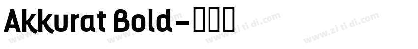 Akkurat Bold字体转换